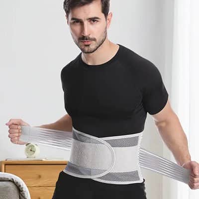 Ceinture lombaire blanc ajustable