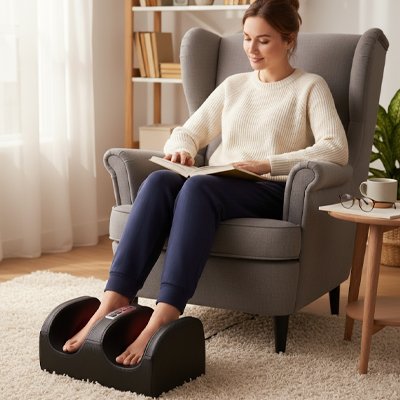 Appareil masseur pieds noir
