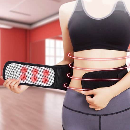 Ceinture lombaire chauffante ajustable et élastique