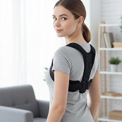 Correcteur de posture dos noir