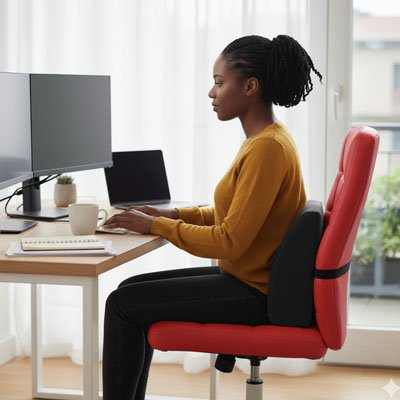 Coussin lombaire travail de bureau