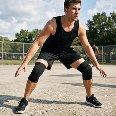 Genouillère pour le sport​ noir 