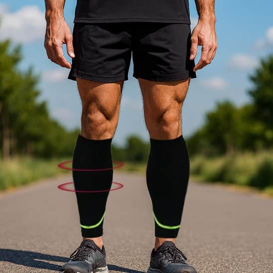 Manchon de compression mollet confortable