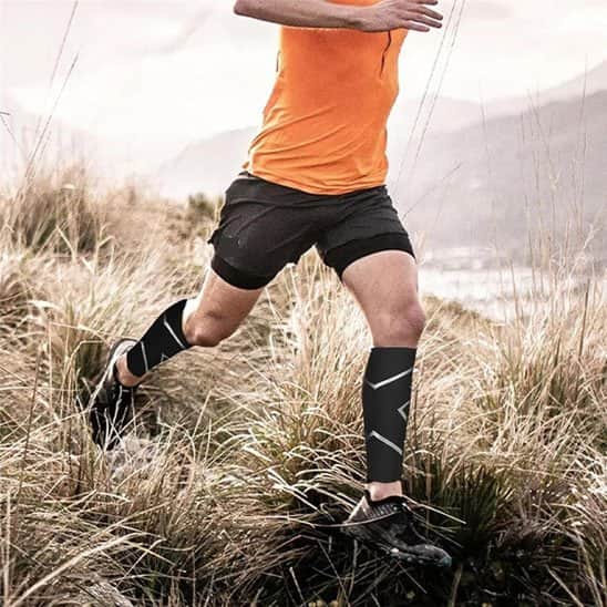 Manchon de compression mollet rechauffe les muscles