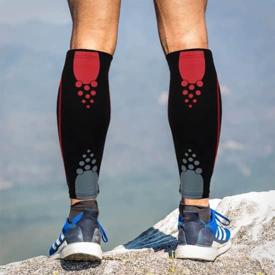 Manchon de compression mollet rouge
