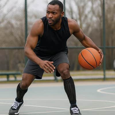 Manchons de compression mollet basket