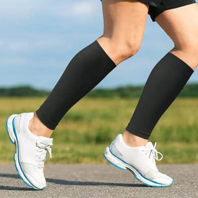 Manchons de compression mollet noir