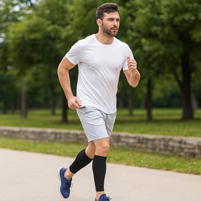 Manchons de compression mollet pour la course