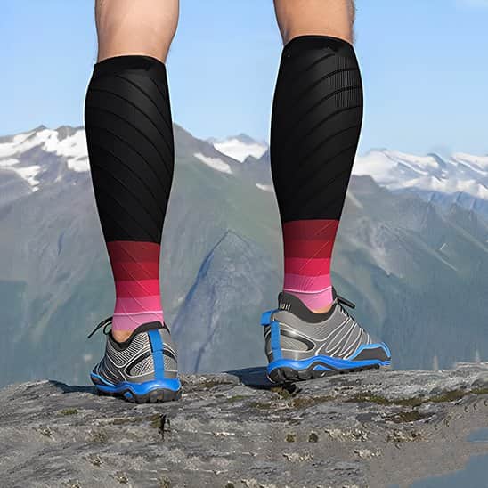 Manchons de compression mollet rouge