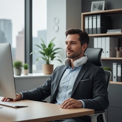 Masseur cervical meme au bureau