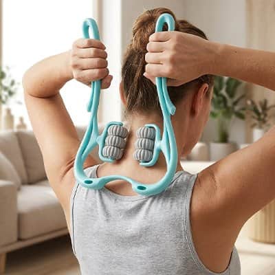 Rouleau de massage bleu