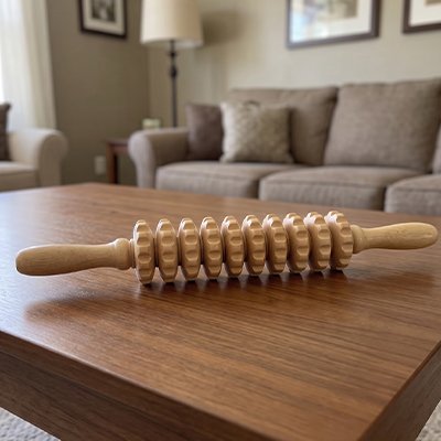 Rouleau de massage en bois 