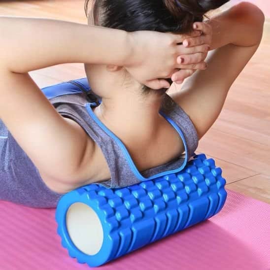 Rouleau massage mini bleu