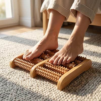 rouleau massage pied 5 rouleaux