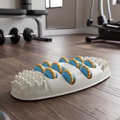 rouleau massage pied blanc