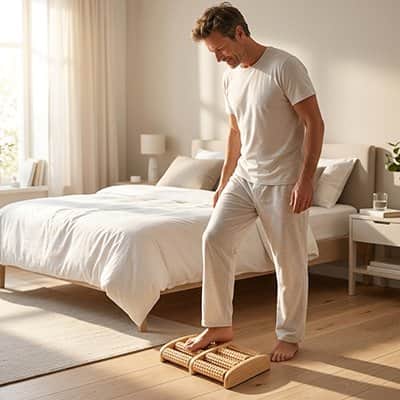 rouleau massage pied detent les muscles