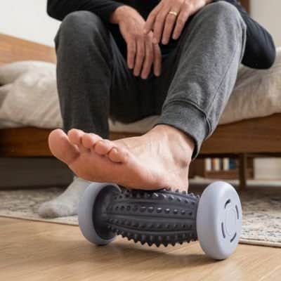 rouleau massage pied portatif